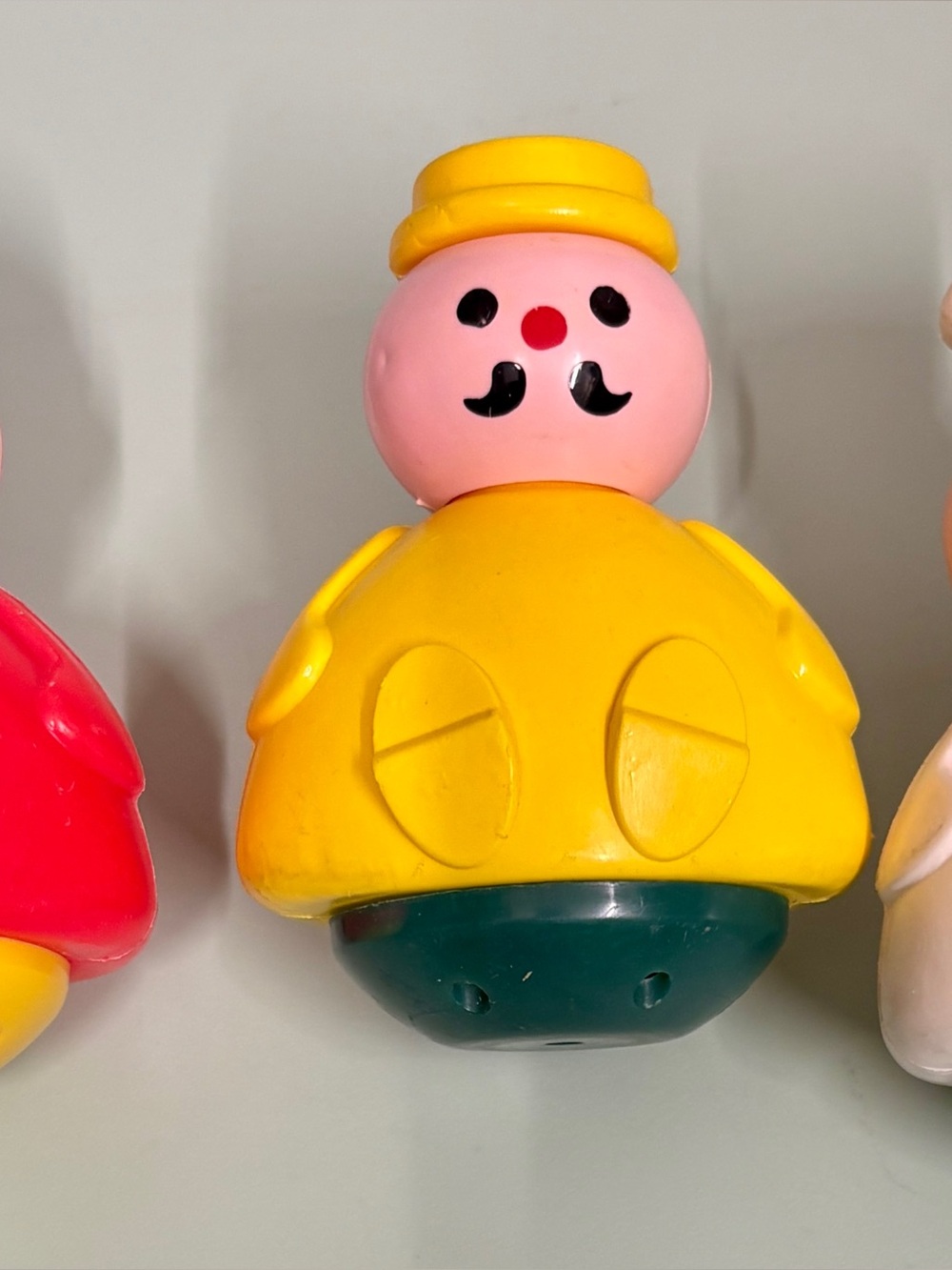 Fisher-Price vintage "Rub-A-Dub-Dub Three Men in a Tub” roly-poly toys set of 3